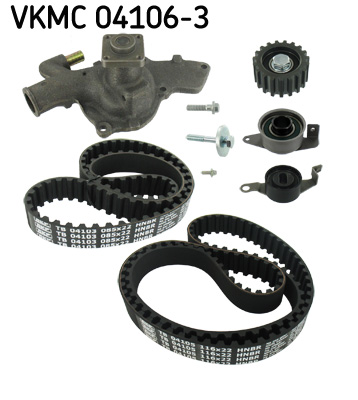 SKF VKMC 04106-3 Pompa acqua + Kit cinghie dentate